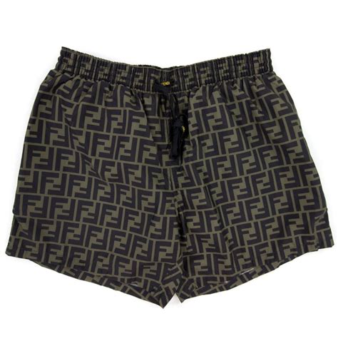 fendi black lycra swim shorts